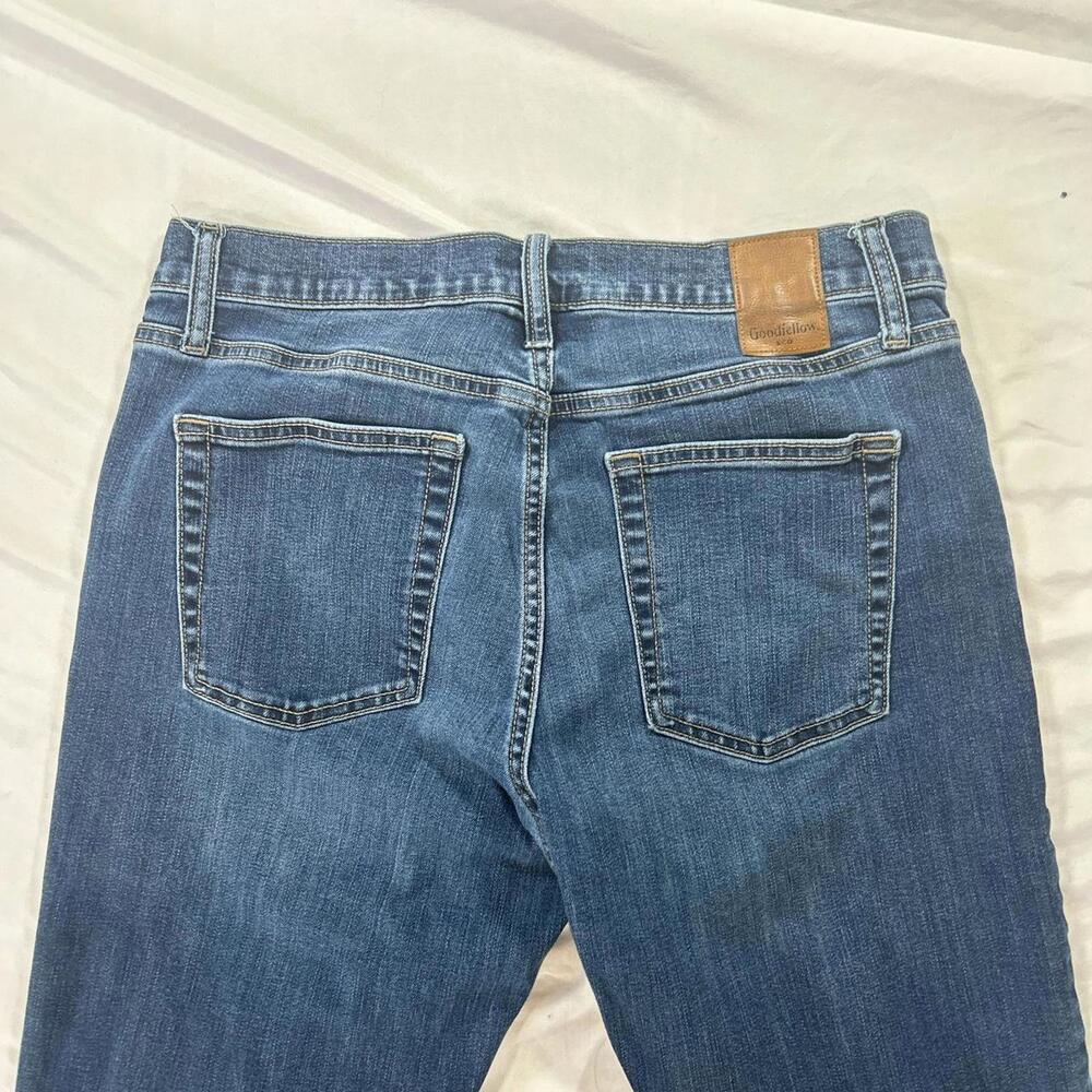 Goodfellow & Co. Athletic Fit TruTemp 365 Jeans in classic dark indigo wash. - Picture 4 of 5